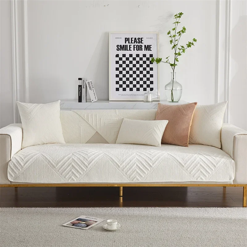 Чехол для дивана WANERQU однотонный плюшевый