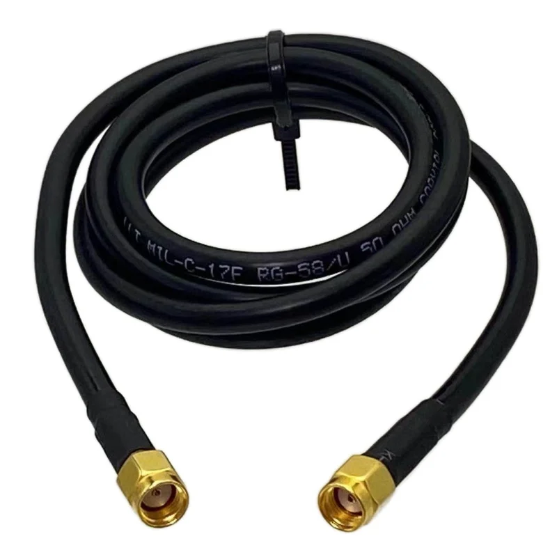 

1Pcs RG58 RP-SMA Male Jack to RP-SMA Male Type Connector RF Coaxial Jumper Pigtail Cable For Radio Antenna 6inch~50M
