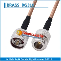 1x pcs high quality n male to n female plug dual n rf connector pigtail jumper rg316 cable 50 ohm low loss