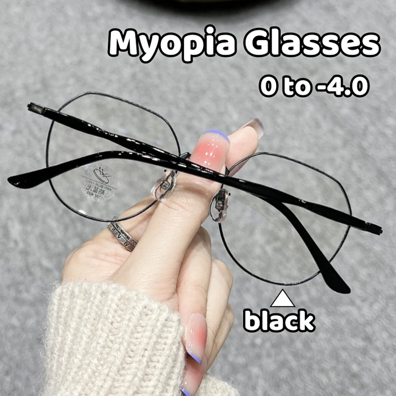 

Retro Radiation Resistant Myopia Glasses Blue Light Resistant Myopia Resistant Eyewear Square Frame Short-sighted Eyeglasses