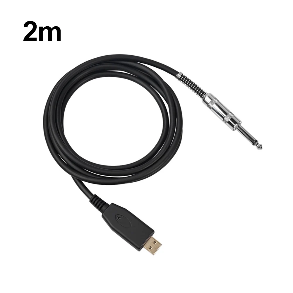 

Portable Noise Reduction Professional Guitar Cable Plug Play USB To 6.35mm Audio Connection Universal Music Recording Computer