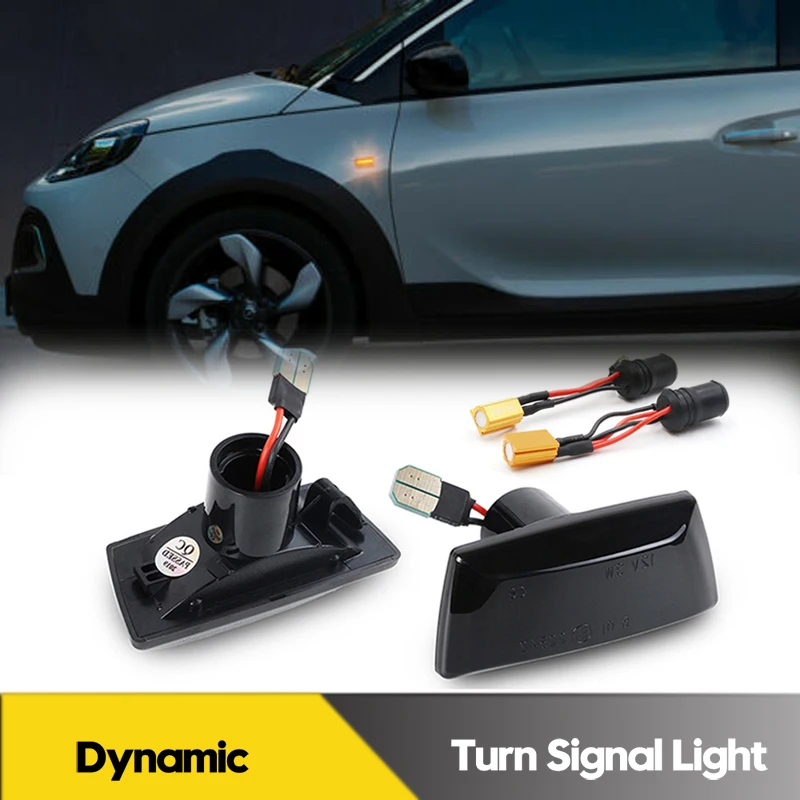 

2x For Chevrolet Cruze Aveo Orlando LED Dynamic Side Marker Light Turn Signal Lamps Opel Adam Astra Zafira Corsa Insignia Meriva
