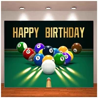 Photography Backdrop Birthday Party Billiard Pool Balls Background Snooker Contest Beginning Game Theme Wallpaper Photo Booth
