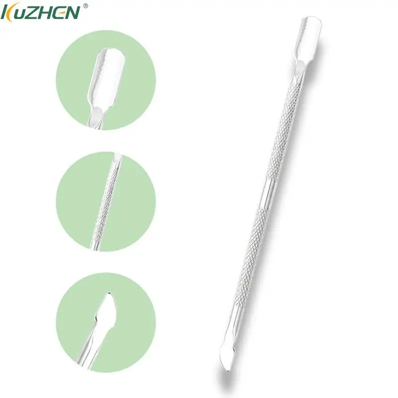 

1Pcs Double Sided Stainless Steel Cuticle Pusher Cuticle Dead Skin Trimmer Remover Nail File Manicure Art Pedicure Care Tool