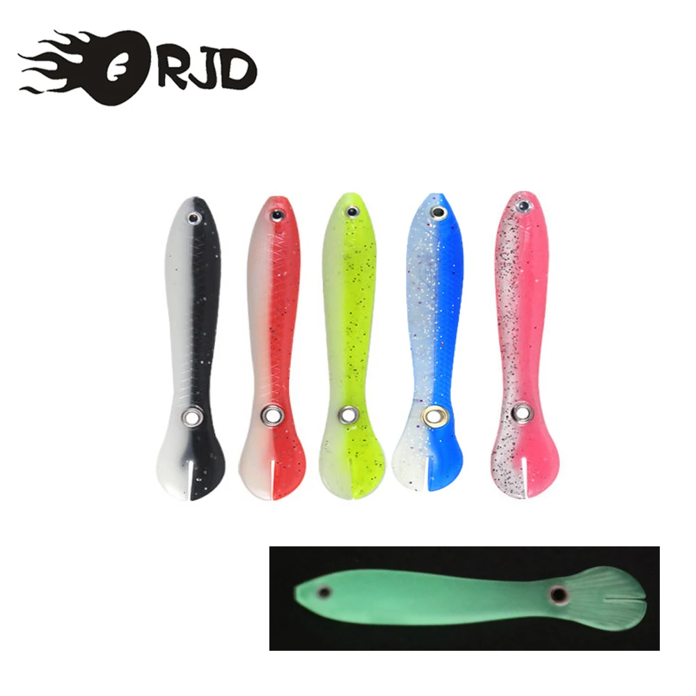 

ORJD 5pcs Worm Soft Bait 10cm/6g Jigging Silicone Spinning Fishing Lure Saltwater Freshwater Sea Bass Artificial Fishing Tackle