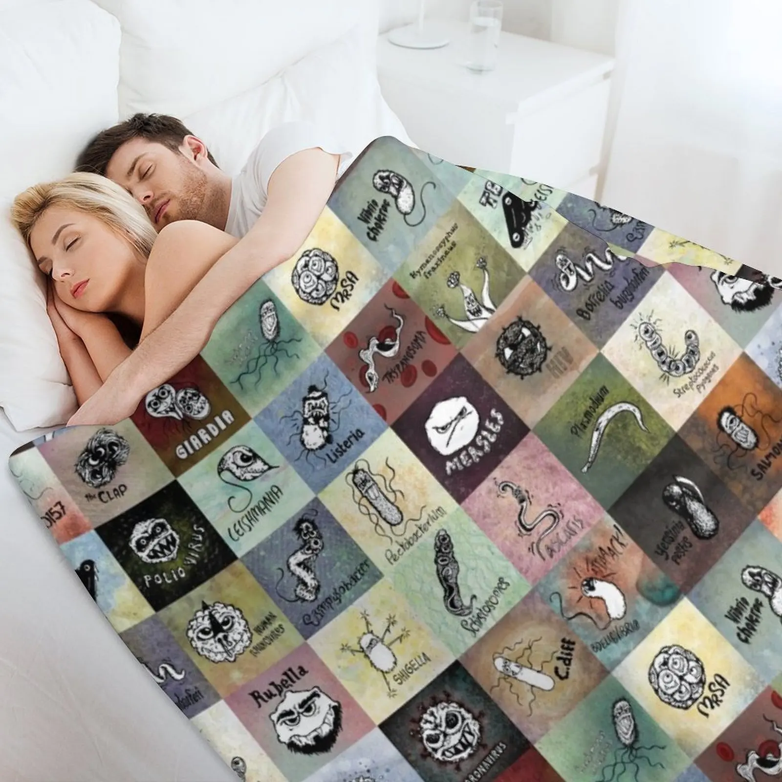 Pathogens - готте лови все? Одеяло Тонкие декоративные диваны Многоцелевые одеяла