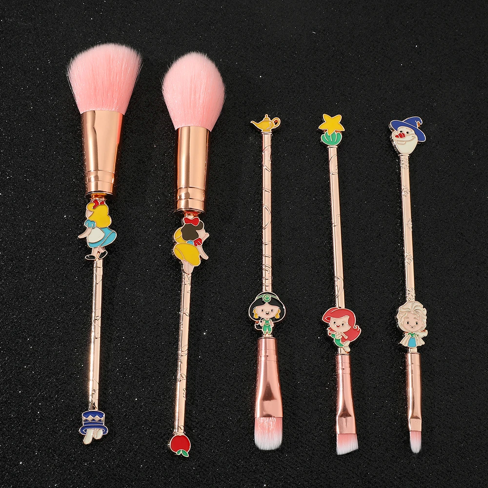 

5Pcs Disney Princess Make Up Brush Set Snow White Ariel Foundation Concealer Brush Blush Eye Shadow Cosmetic Brush Beauty Tools