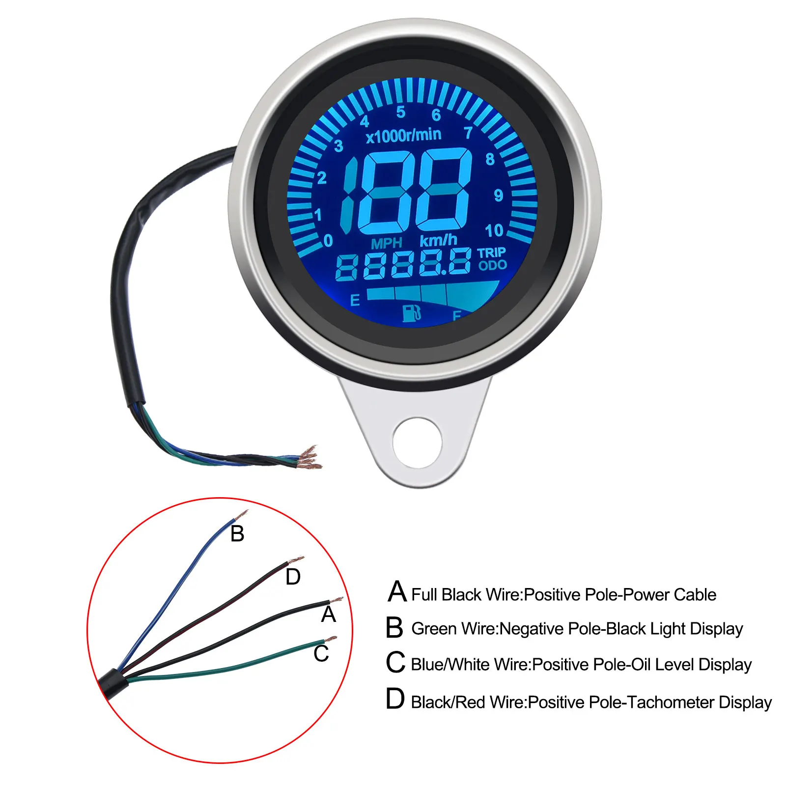 Одометр с ЖК-дисплеем в стиле ретро универсальный цифровой спидометр для