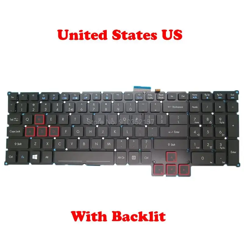 JP US Backlit Keyboard For ACER Predator G9-591 G9-592 G9-593 G9000 G9000-72F3 74P8  G9-791-74WH GX-791 GX-792 Japanese English