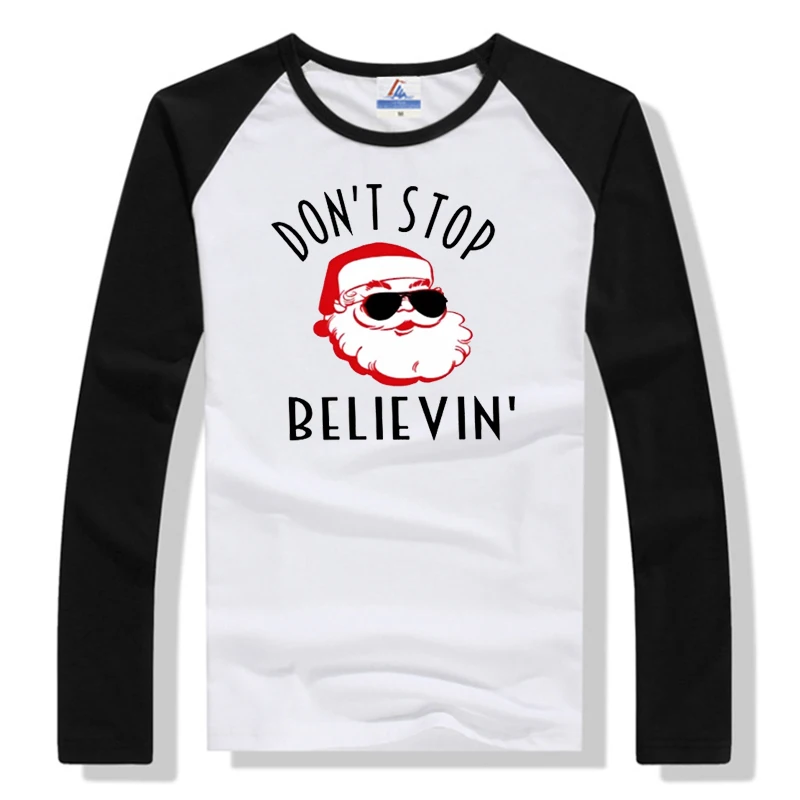 

Dont Stop Believing Shirt Christmas Women Clothes Aesthetic Boys Funny Christmas Graphic T Shirts Tees Winter Tops New