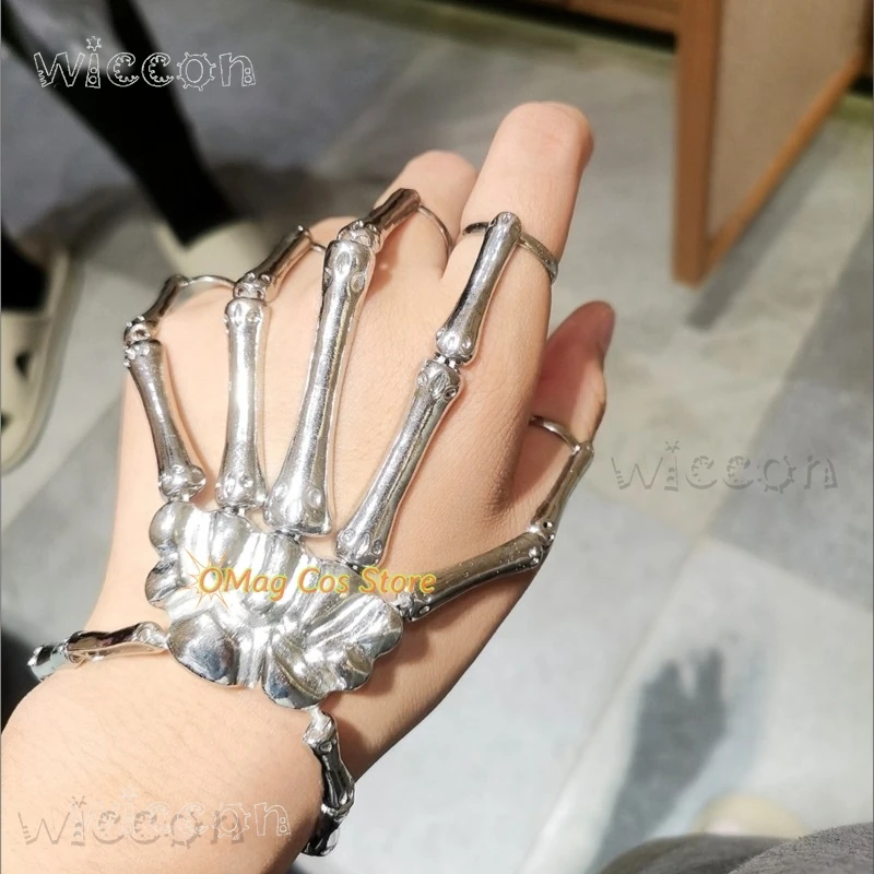 Фото Женский костюм на Хэллоуин Undertale Sans, аксессуары для косплея, внешние перчатки со скелетом, перчатки с маской Sans, Хэллоуин disfraz adul №5