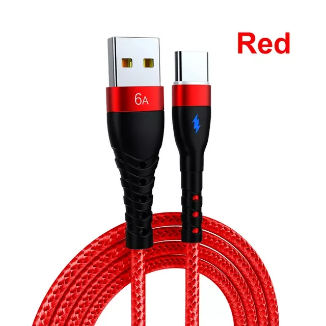 

2022 Trend For Huawei P30 P40 Pro super Fast Charging Wire USB-C Charger Data Cord S21 ultra S20 6A USB Type C Cable