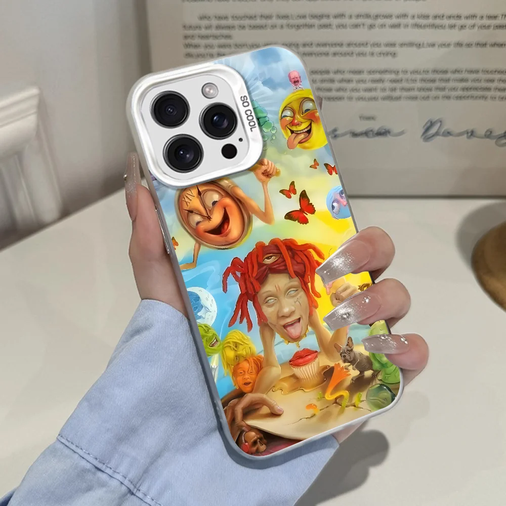 Фото Чехол для телефона R-ReddS Rapper T-Trippie для IPhone 12, 11, 13, 14, 15, 16, 17 Max Pro Plus Mini, защитный цветной чехол IMD №4