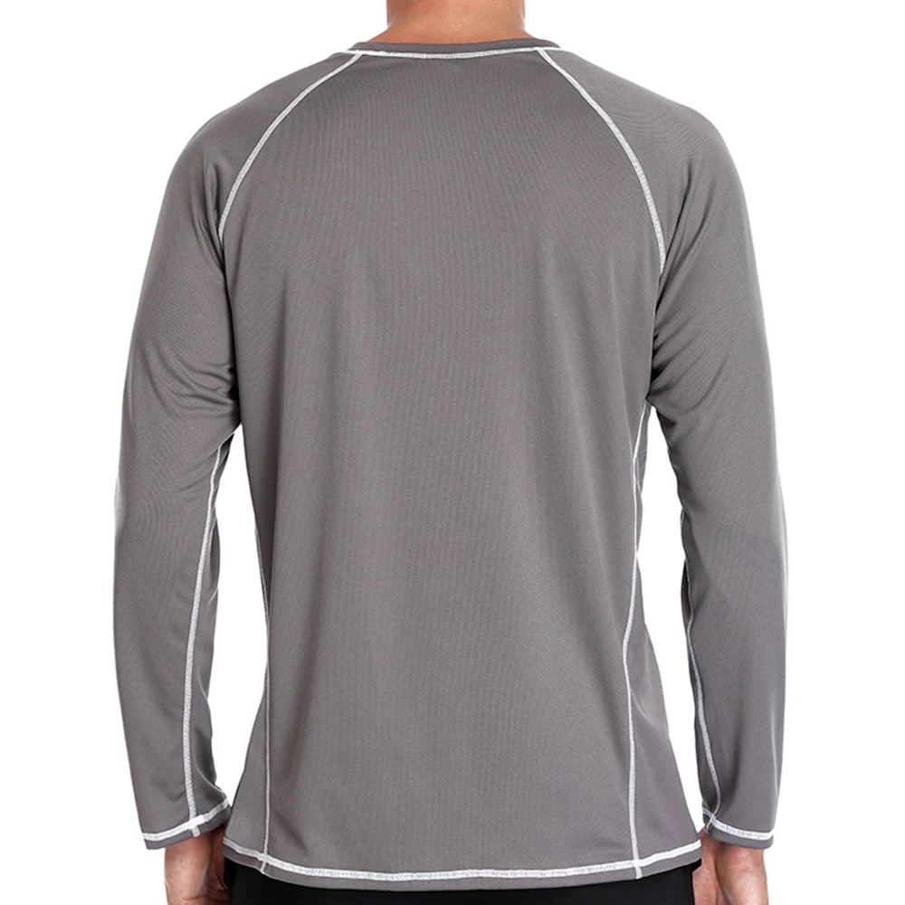 2022 Men's Fashion Split Long Sleeve Swimming Surf Top Sunscreen Quick Dry Water Sports Beach Swimming Snorkeling Surfing Suit