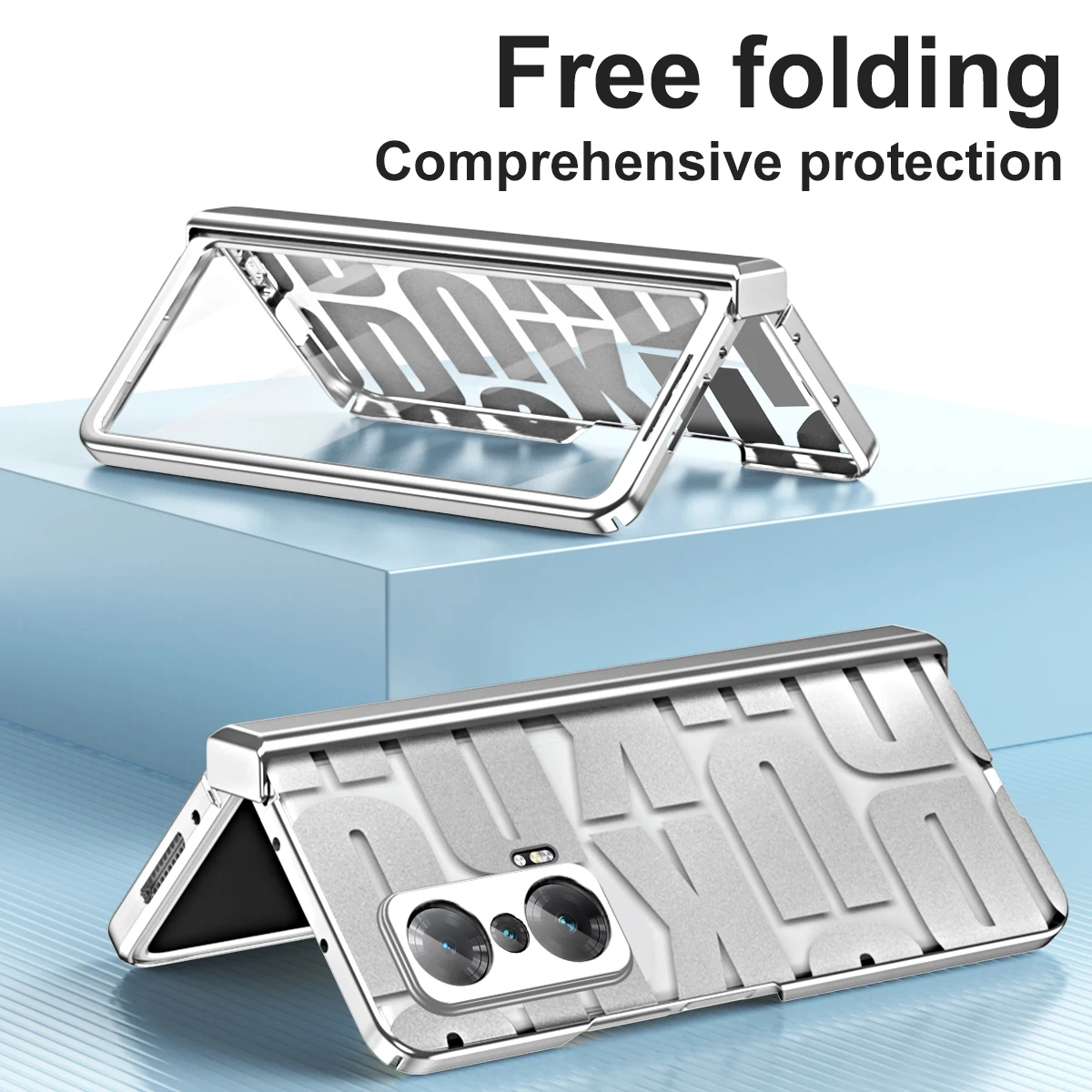 

For Honor Magic V Cover Capa New Tidal current Plating Case Coque For Honor Magic V 5G Hinge Folding with Screen Protector film