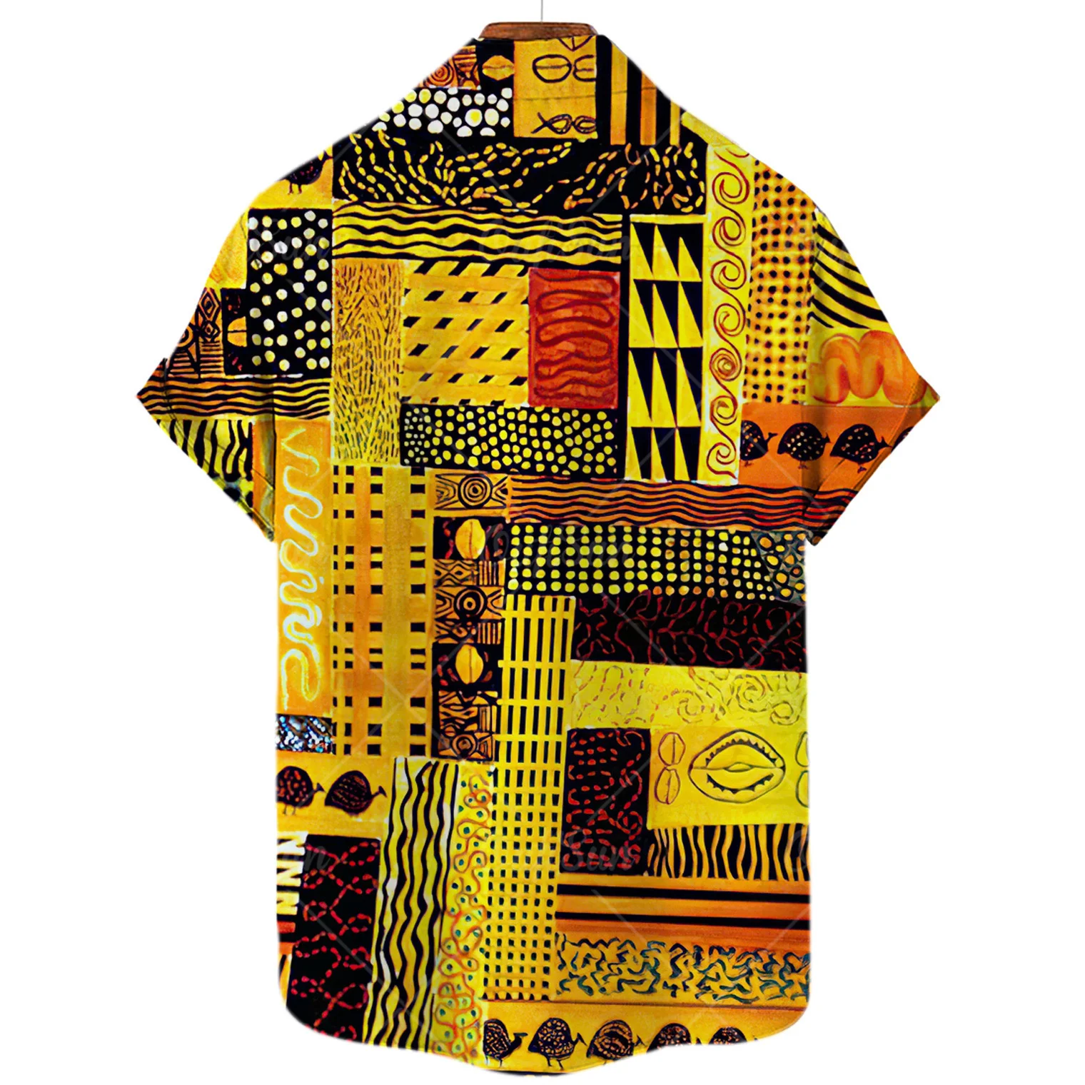 2022 Summer Men's Short Sleeve Shirt Men Cardigan Shirt Tops Wear