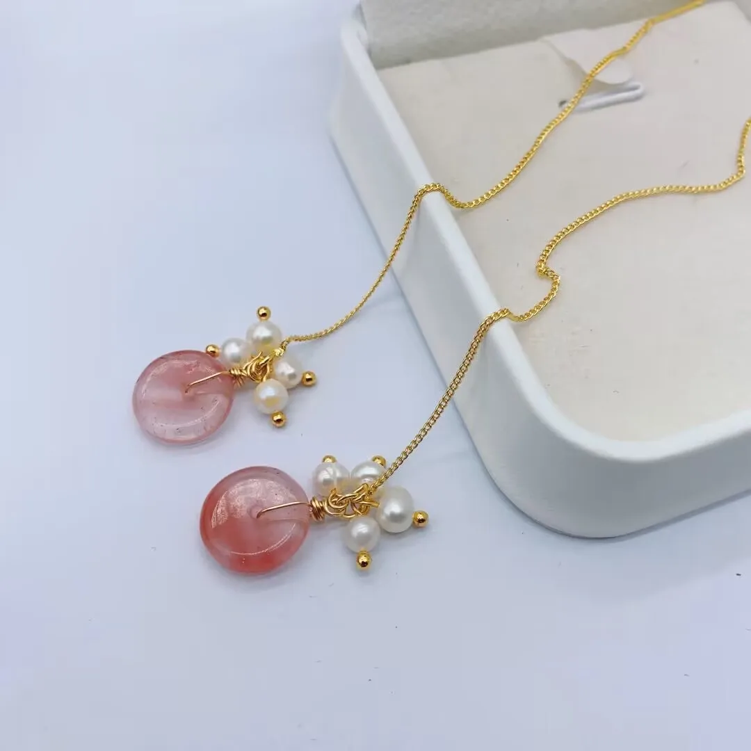 

Серьги женские с натуральным жемчугом, Простые Модные Украшения ручной работы в стиле ретро, Элегантные украшения для ушей