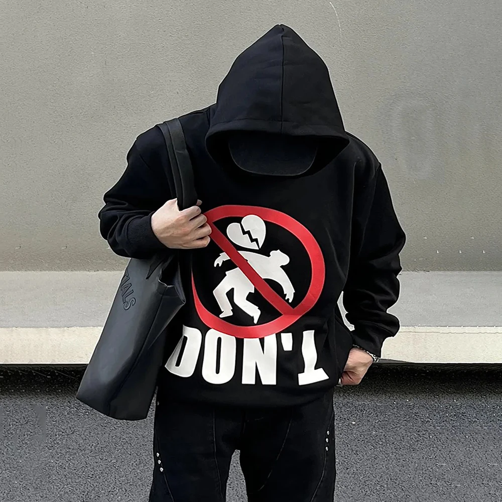

Heavyweight Hooded Sweatshirt For Men 2023 Autumn New Graffiti Loose Handsome Niche Design Printed Versatile Lazy Style Top