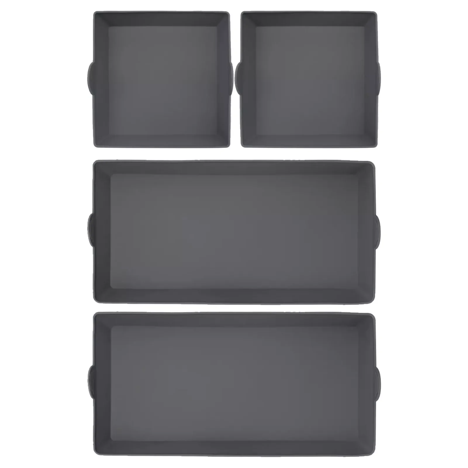 

Small Baking Sheet Pan 4 Pieces Reusable Baking Tray Heat Resistant Non Stick Bakeware Set Oven Trays For Ovens Air Fryers
