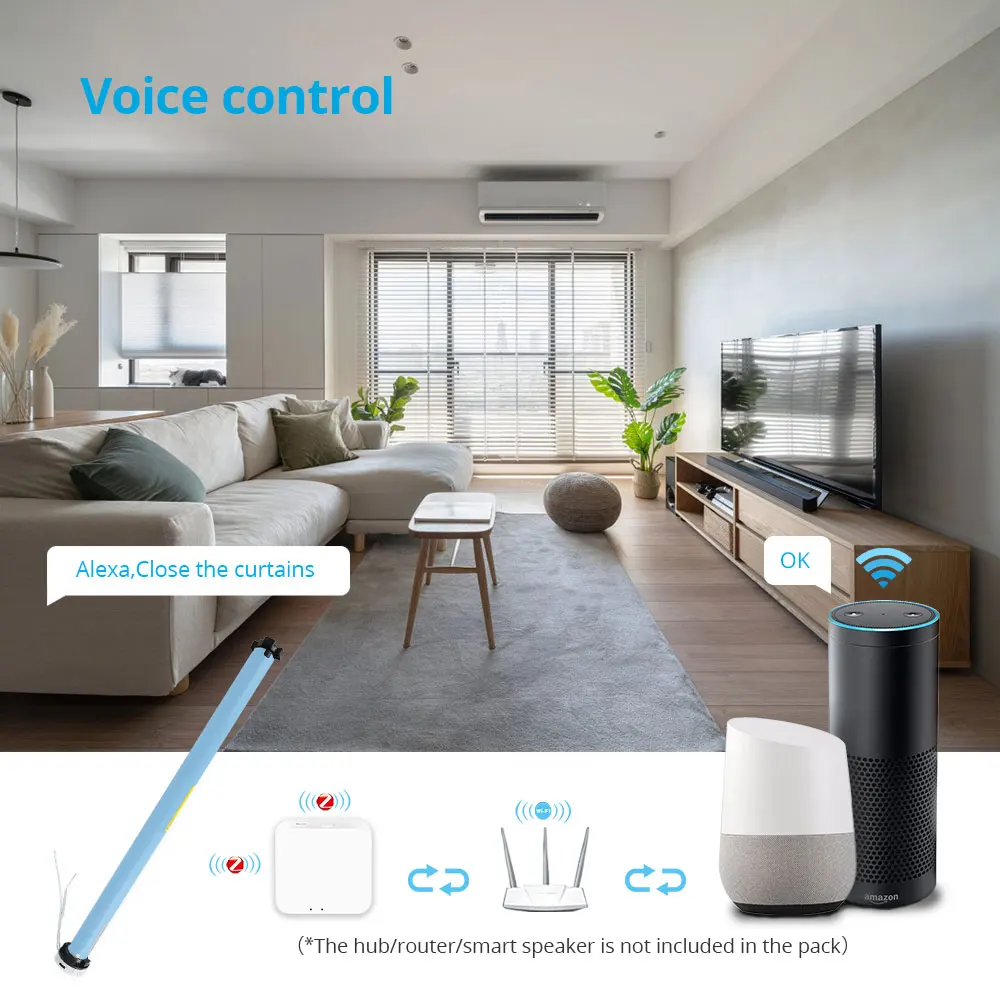 Фото Мотор для умных рулонных штор Zemismart Zigbee со встроенным аккумулятором, для труб 37/38 мм, совместим с Tuya ZM25EL №3