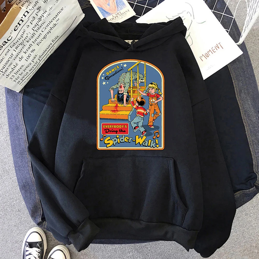 

Spider-walk Classic Vintage Satan Demon Hoodie Pattern Sweatshirt Autumn Winter Men Women Harajuku Hooded Fleece Tracksuit