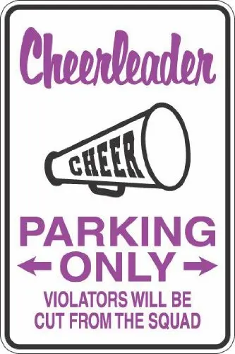НаклейкаPirate Cheerleader Parking Только 8 x 12 дюймов металлический знак новинка алюминий S264