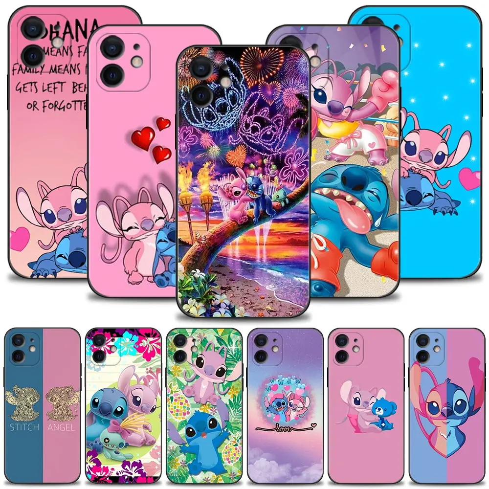 

Cartoon Angel Stitch Phone Case For Apple iPhone 13 12 11 Pro Max Mini XS Max XR X 7 8 6 6S Plus 5 5S SE 2020 Shell Cover