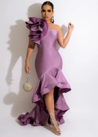 luxury elegant dress for women trumpet mermaid floor length party dresses evening irregular shape summer female robe