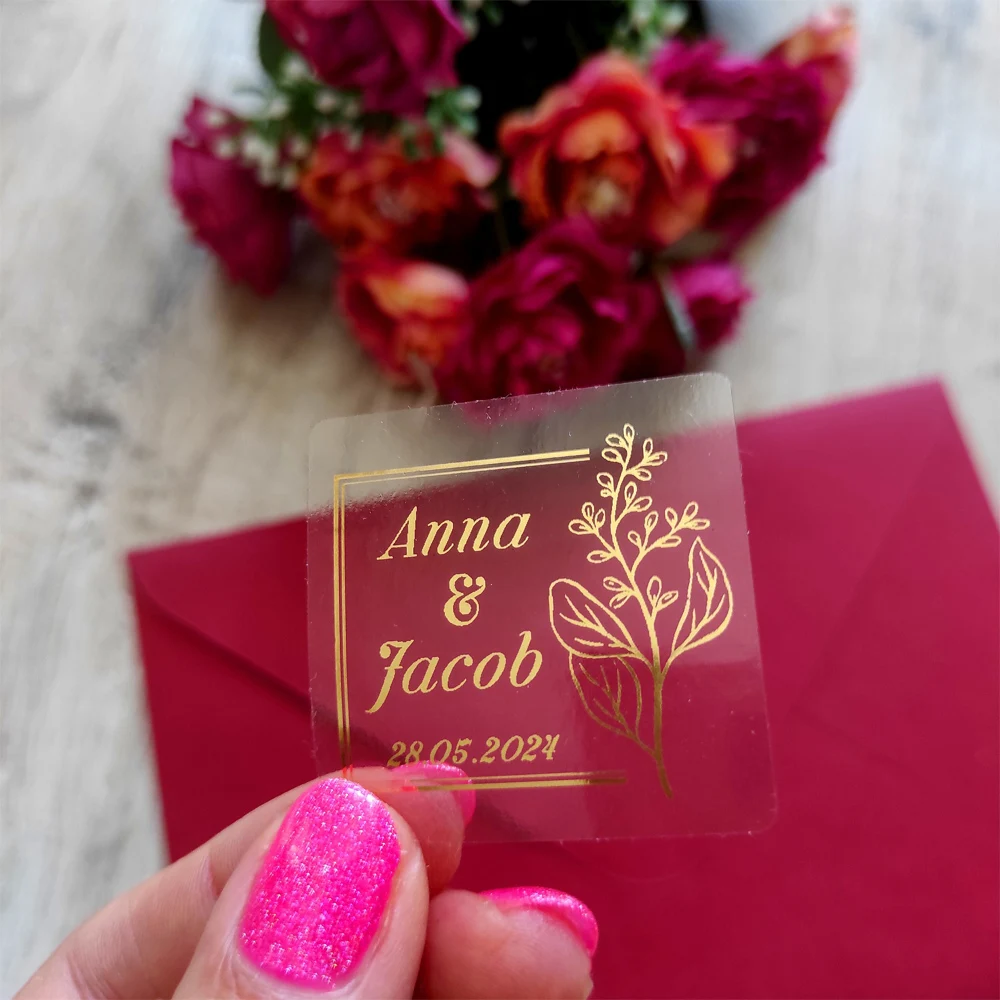 

Золотые свадебные наклейки 50 шт