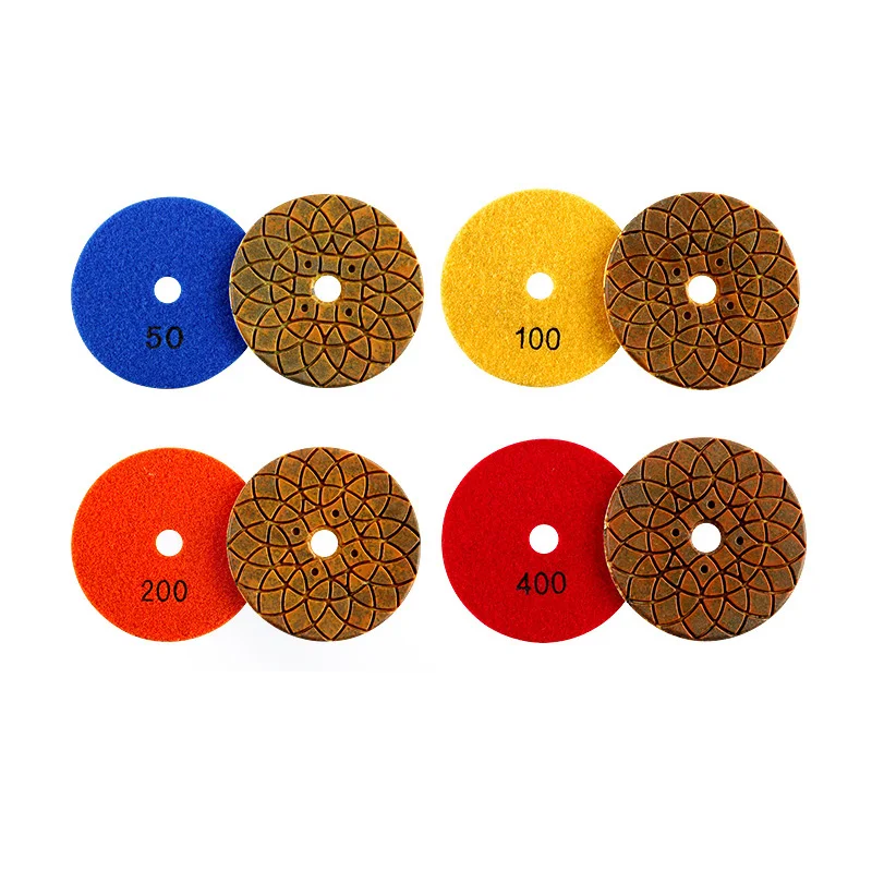 

4Inch Lotus Metal Wet Mill Granite Marble Floor Refurbishment Notch Rough Grinding Bottom Stone Polishing Sheet Sharp