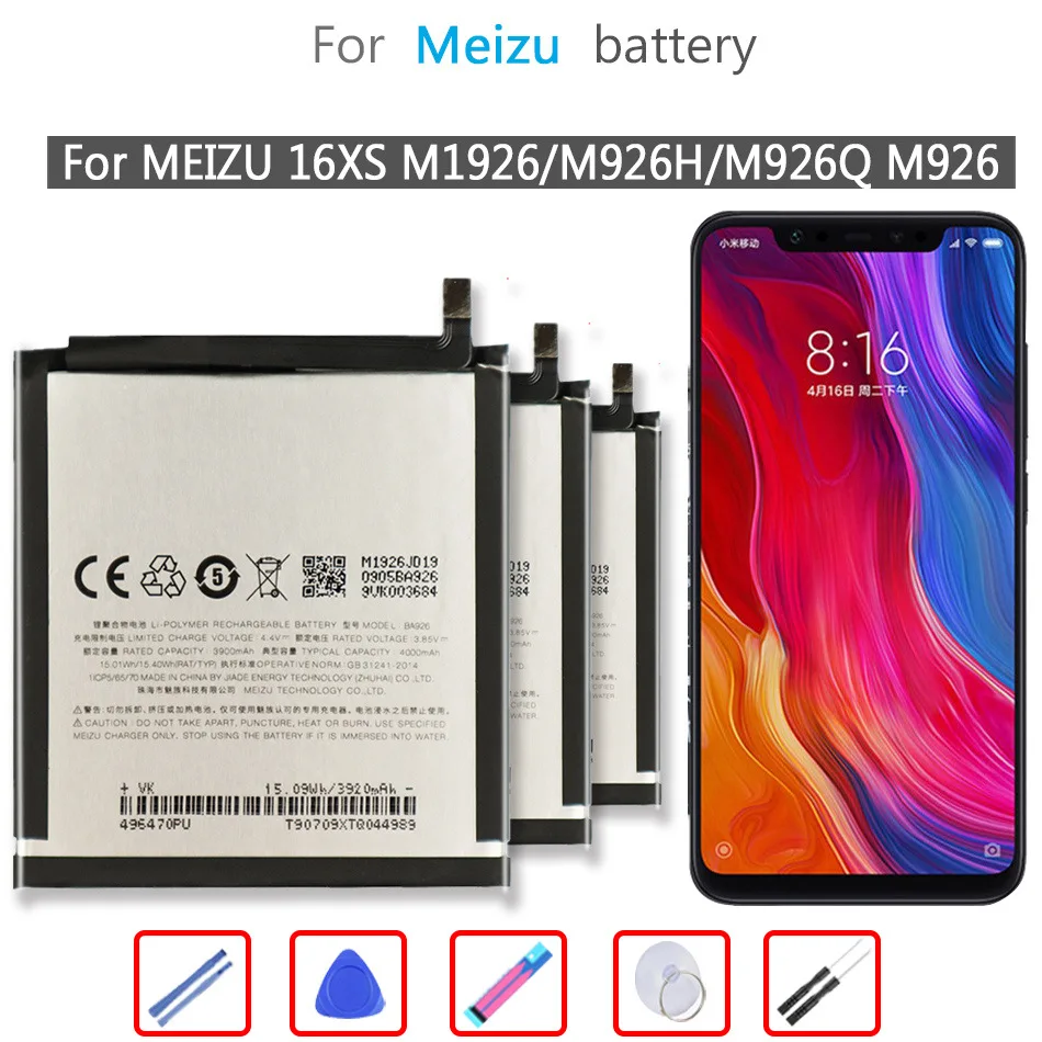 

BA926 4000mAh Battery For MEIZU 16XS M1926/M926H/M926Q M926