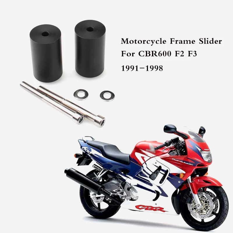 

For Honda CBR600 CBR 600 F2 F3 1991-1994 1995 1996 1997 1998 Carbon Black Motorcycle Parts Derlin Crash Protector Frame Sliders
