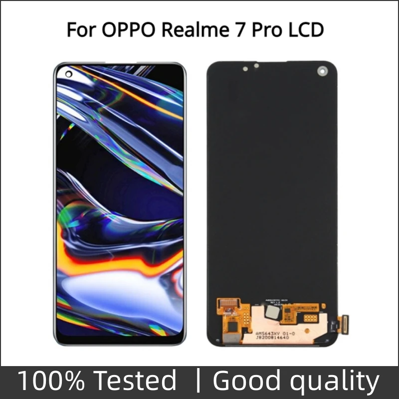 

Протестированный AMOLED-экран для OPPO Realme 7 Pro, ЖК-дисплей + сенсорный экран, сменный сенсорный экран для Realme 7 Pro Lcd RMX2170, ЖК-дисплей
