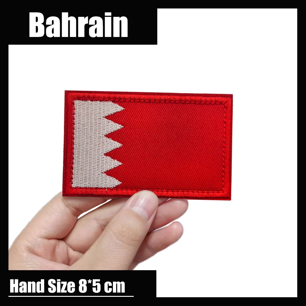 Фактория прямые продажи вышивка национального флага Бахрена красный ПВХ крючок