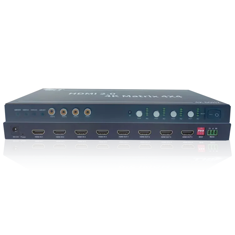 Фото HDCP2.2 Несжатый 4-видеомикшер: выход 4K при 60 Гц, стабильная передача сигнала, для управления AV-устройством нескольких устройств. №3