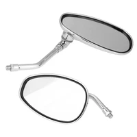 2pcs 10mm durable motorcycle motorbike handlebar rear view wide viewing angle side mirrors replacements