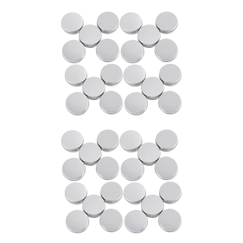 

40 X Empty Cosmetics Pot Lip Balm Aluminum Jar Container Screw Cap 15Ml