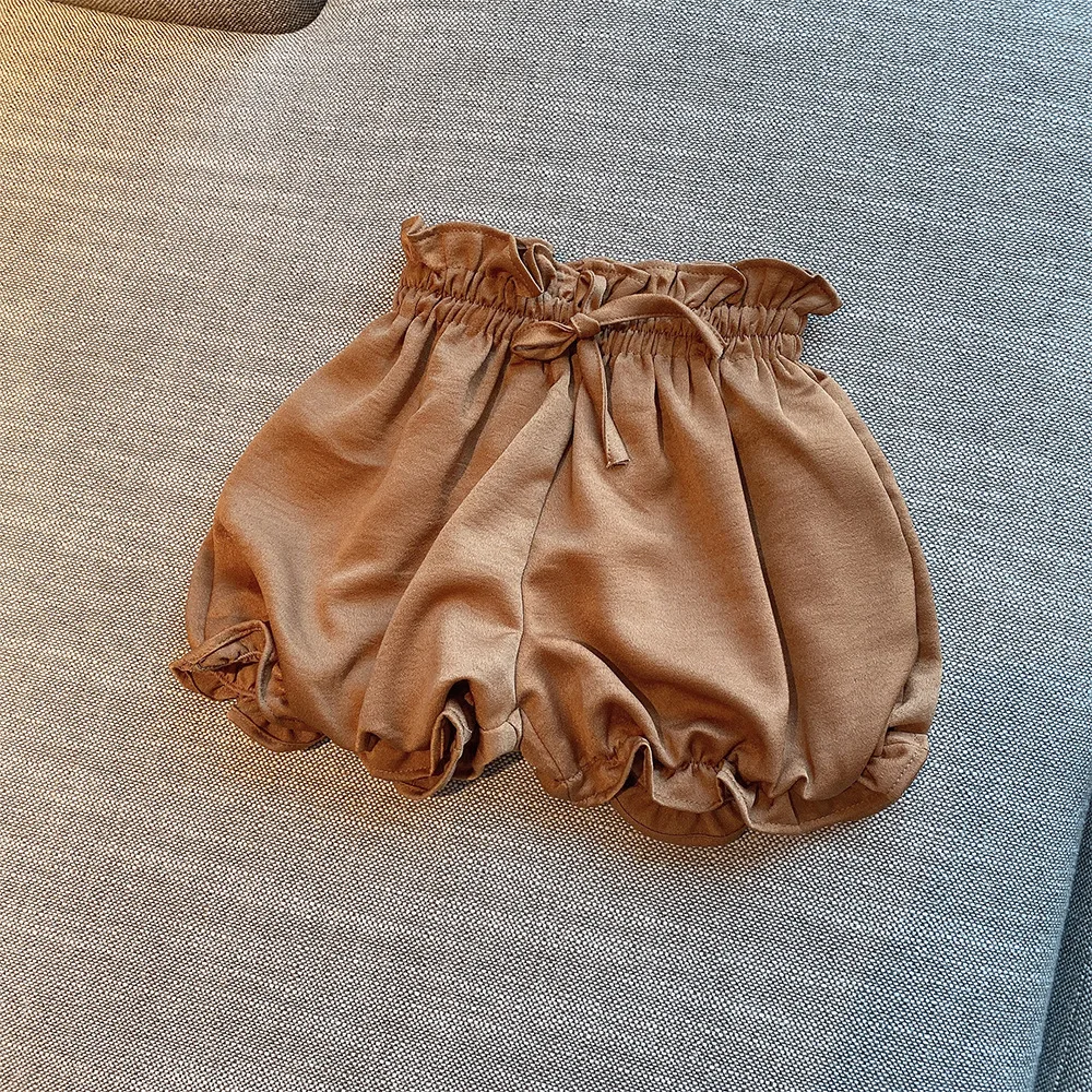 

2022Summer Girls Shorts 2-8T Baby Children's Underwear Kids Casual Bubble Skirt Pants Korean Style All-match Lantern Shorts