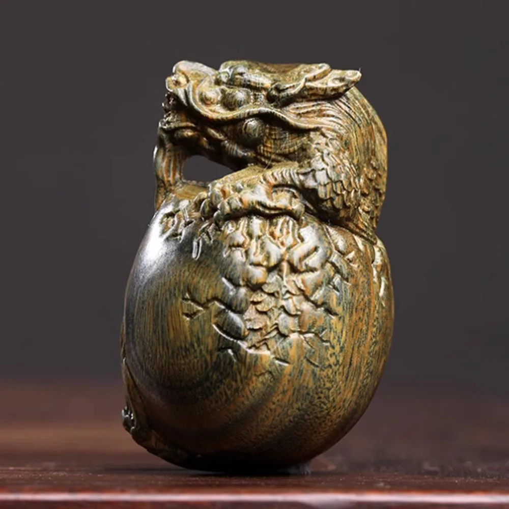 JW170-5 9 см Дракон для новорожденных зеленая скульптура из сандалового дерева