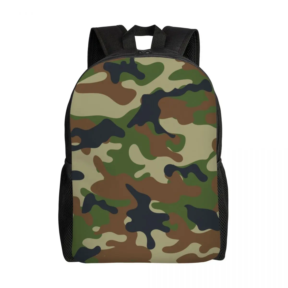 

Woodland Camouflage Backpacks for Women Men College School Student Bookbag Fits 15 Inch Laptop Military Army Camo Bags