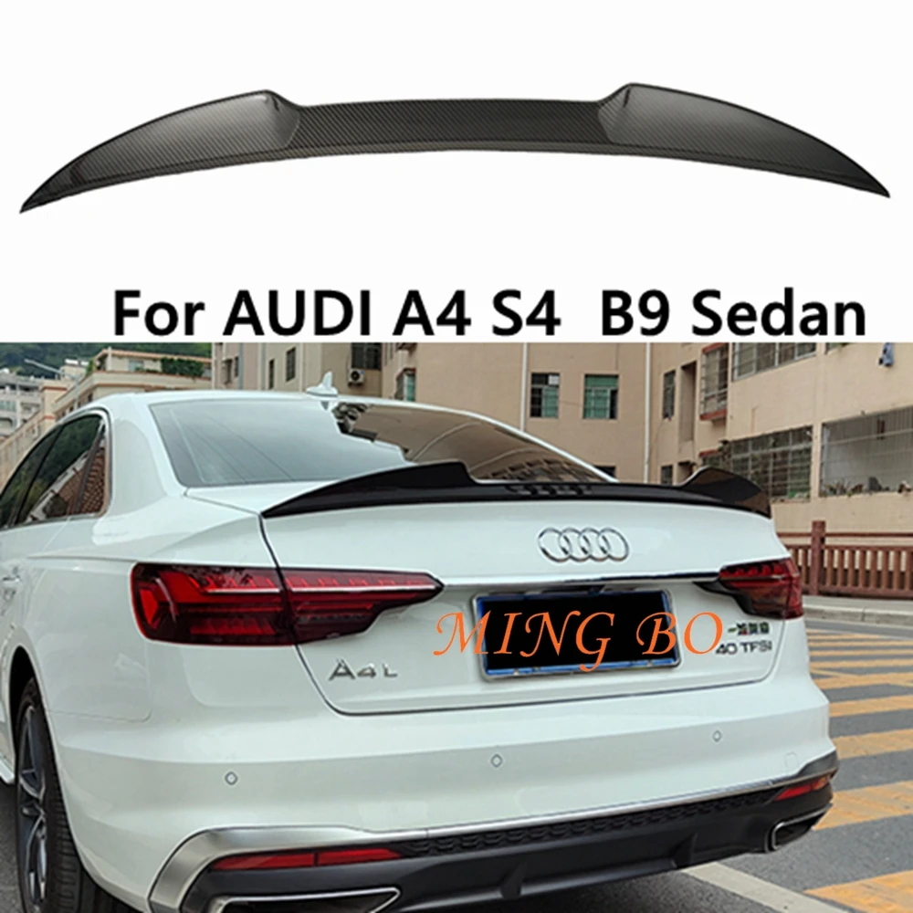 

Блестящий черный задний спойлер для AUDI A4 S4 B9 Sedan K style 2017 +