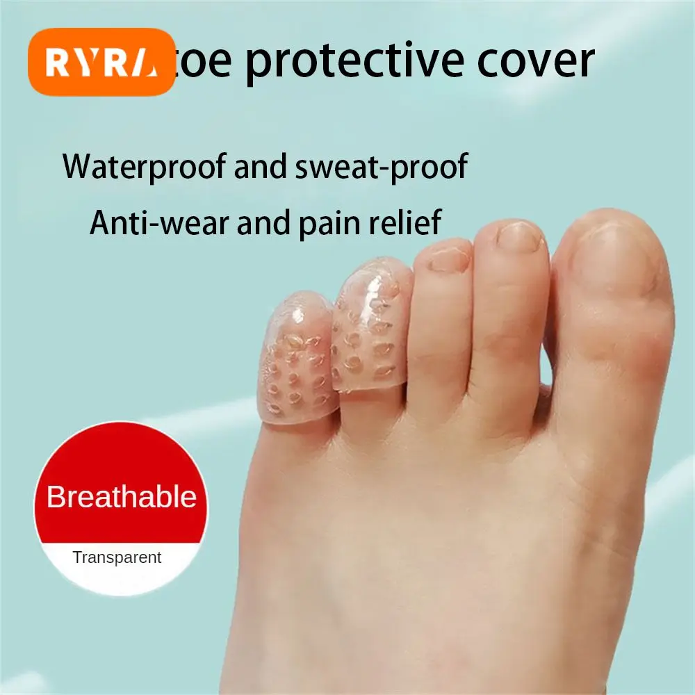 

Toe Protection Breathable Silicone Toe Foot Toe Sleeve Comfortable Fit Transparent Anti-sweat Foot Care Tools Silicone Toe Guard