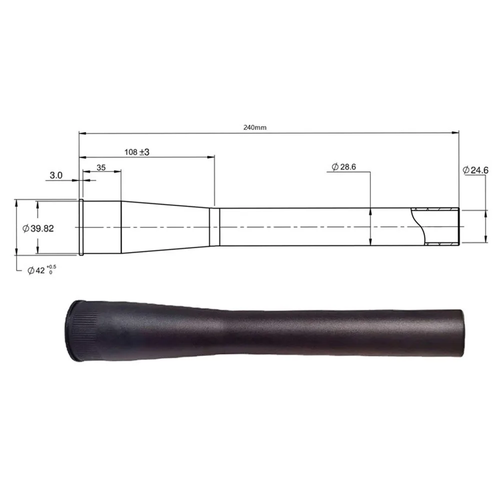 

Bicycle Front Fork Head Tube Aluminum Alloy MTB Mountain Bike Cone Steerer Tube Bike Accessories 28.6x33.9x240mm