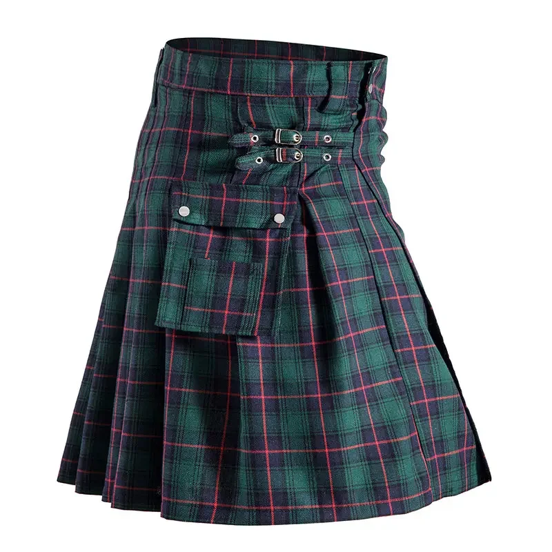 

Traditional Scottish Plaid Tartan Short Skirt for Men and Women - Classic Highland Checkered Design