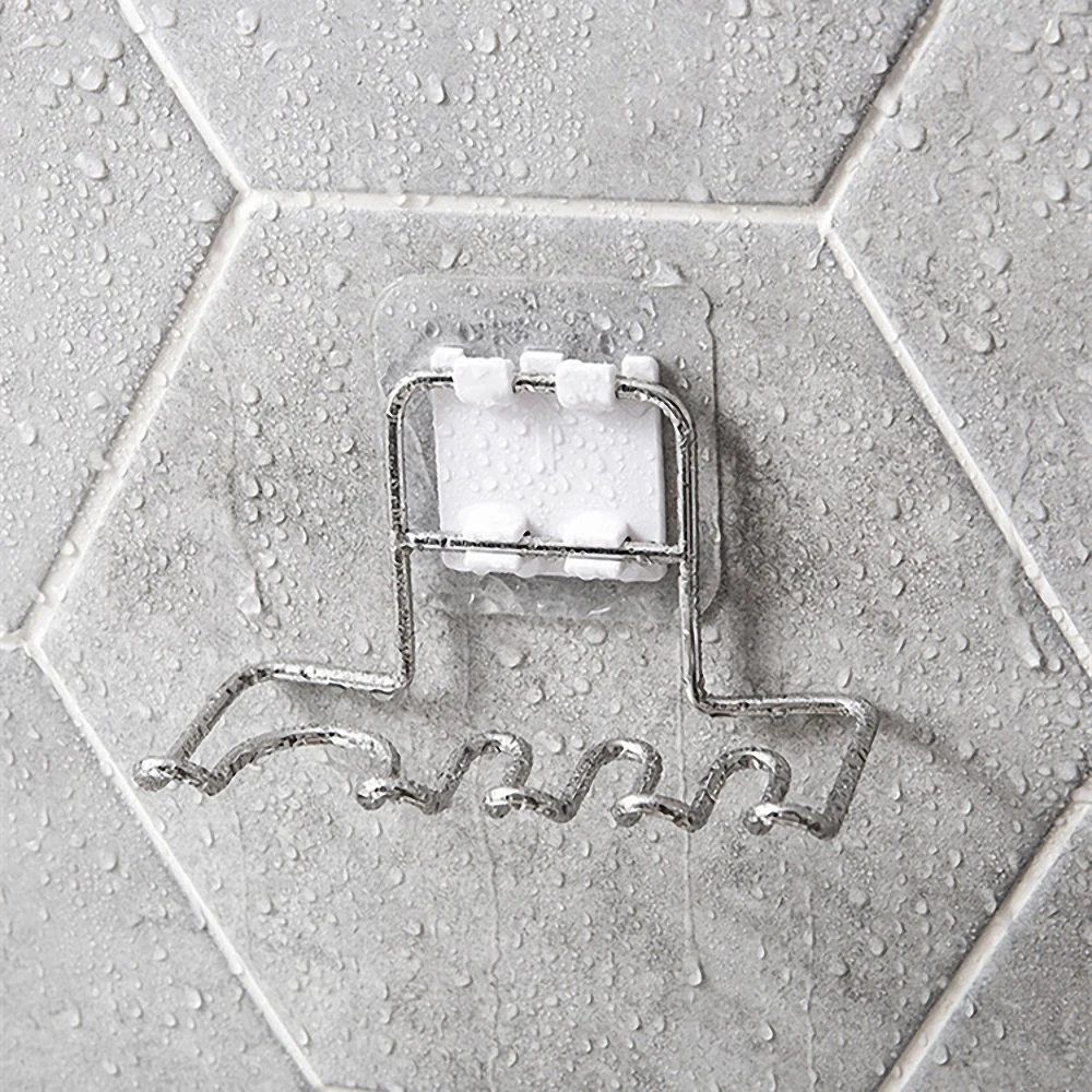 

Stainless Steel Toothbrush Holder Shaver Storage Rack Brush Shelf Toothpaste Holder Organizer Rack Bathroom Accessories