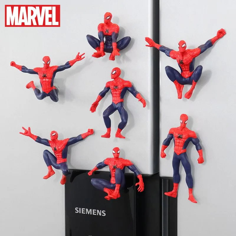 Магнитные наклейки на холодильник в виде Человека-паука 3D Мультяшные аниме доски