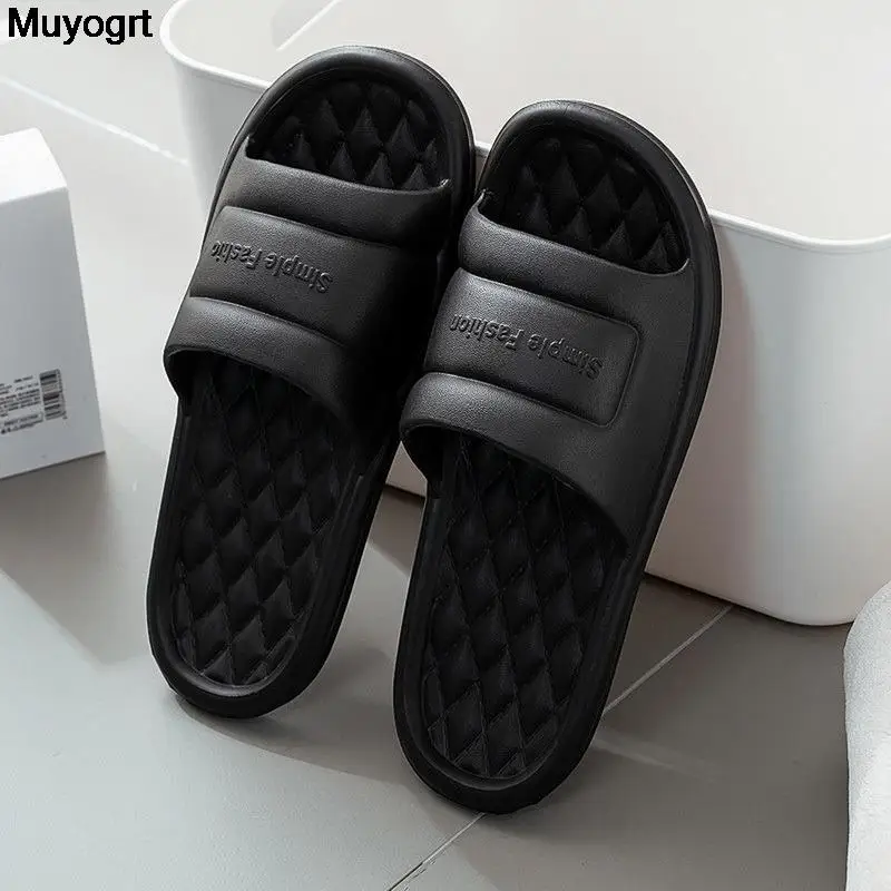 

Fashion Home Men Slippers Slip On Flats Male Hotel Indoor Floor Flat Shoes Female Slides Summer Non-slip Bathroom Women Sandals