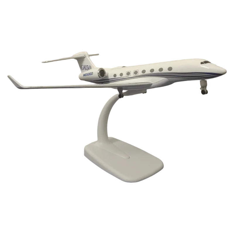 Масштабная модель самолета Gulfstream G650ER (200 масштаба, 20 см) из ABS-пластика и сплава, с колесами, детская игрушка-украшение. (art.: 3920dc75588cf) - 3920dc75588cf
