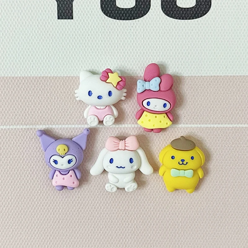 

10PCS Sanrio Kuromi My Melody Accessories Hello Kittys Kawaii Phone Case Stroage Box Patch Hair Clips Decoration Toy Girls Gifts