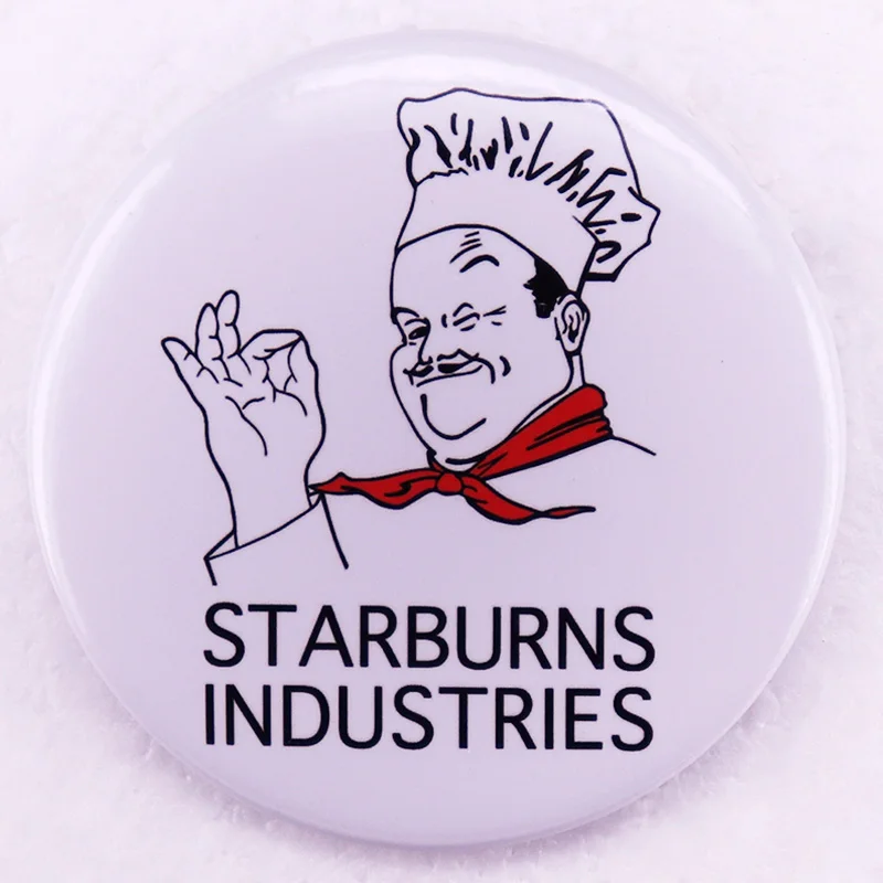 

Its A Goodas Show Button Tinplate Badge Brooch Funny Cartoon Industries Logo Pins Jewelry Accessories